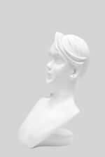 Mannequin Necklace Earring Display Bust Jewellery Holder Stand (White) - Image 2