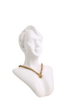 Mannequin Necklace Earring Display Bust Jewellery Holder Stand (White) - Image 3
