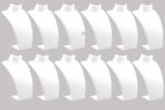 Jewellery Necklace Display Stand (COMBO 12 PCS ) (8-INCH) (WHITE)