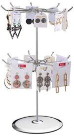Metal 2 Layered Rotating Jewellery, Chains, Earrings, Bracelet, Necklace Stand For Display - Image 3