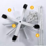 Metal 7 Layered Rotating Jewellery, Chains, Earrings, Bracelet, Necklace Stand For Display (White) - Image 3