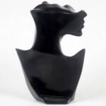 Plaster Of Paris Plastic Jewellery Necklace Earring Display Stand Bust Half Side Face 10 Inch - Image 4