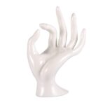 Mannequin OK Hand Finger Jewellery Glove Ring Bracelet Display Stand Holder Mannequin (WHITE)