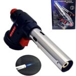 Camping Welding Gas Torch Blow Torch Flame Gun Butane (Silver-Black) - Image 4