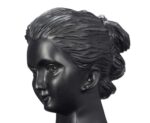 Plaster Of Paris Plastic Jewellery Necklace Earring Display Stand Bust Half Face (Black 10-INCH) - Image 3