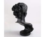 Plaster Of Paris Plastic Jewellery Necklace Earring Display Stand Bust Half Face (Black 10-INCH) - Image 4