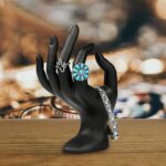 Mannequin OK Hand Finger Jewellery Glove Ring Bracelet Display Stand Holder Mannequin (BLACK)