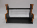 Jewelry Bangle Display Stand Wooden Polish 2 Roll Bangle Black - Image 2
