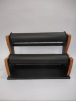 Jewelry Bangle Display Stand Wooden Polish 2 Roll Bangle Black