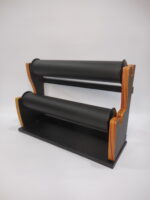 Jewelry Bangle Display Stand Wooden Polish 2 Roll Bangle Black - Image 4