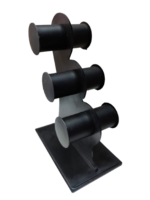 Jewellery 3 Roll Bangle Display Stand (Black)