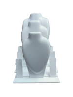 White Polish Acrylic Necklace Display Stand Combo (8-10-12 INCH) (White) (Pack of 3)