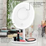 Led Makeup Mirror Glass Table top Vanity Mirror on Stand (USB) - Image 2