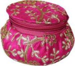 Jewellery Bangle Box Embroidery Matki Fancy (Pink) (Combo 2 Pcs) - Image 3