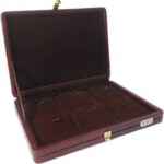 P-SET Heavy Lether Velvet Storage Box Display Box Multiple (12) (Brown)