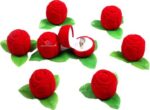 Red Velvet Jewelry Display Ring Rose Box Combo (Pack of 8) - Image 2