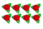 Red Velvet Jewelry Display Ring Rose Box Combo (Pack of 8) - Image 3