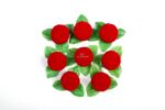 Red Velvet Jewelry Display Ring Rose Box Combo (Pack of 8)