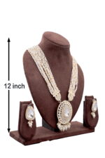 Heavy Sued Velvet Jewellery Necklace Earing Display Stand 12 Inch (Brown) - Image 2