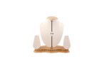 Jewellery Necklace Display Stand Wooden Polish 12 Inch White