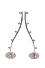 5- ROD Stainless Stell Hooks Wall Drope Hanger/Shop/Showroom Display (Pack of 2) Door Hanger