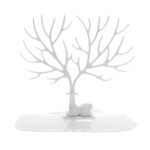Jewellery Deer Tree Stand Display Necklace Ring Earring Holder (White)