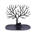 Jewellery Deer Tree Stand Display Necklace Ring Earring Holder (Black)