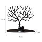 Jewellery Deer Tree Stand Display Necklace Ring Earring Holder (Black) - Image 8