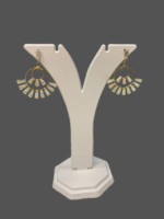 V Type Plastic Earring Stand Combo (White) (Pack of 3) - Image 4