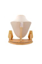 Jewellery Necklace Display Stand Wooden Polish 12 Inch White - Image 4