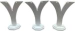 V Type Plastic Earring Stand Combo (White) (Pack of 3)
