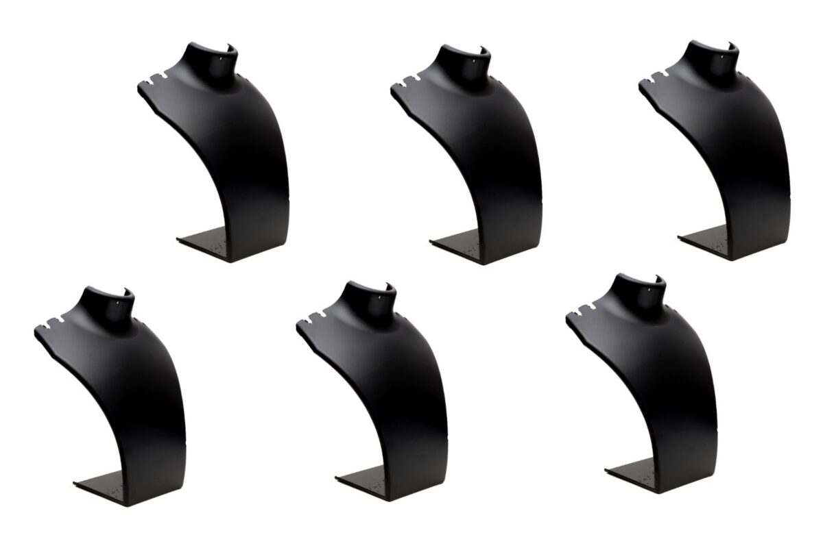 Jewellery Necklace Display Stand Combo (06 PCS) (08 INCH) (BLACK) - Image 1