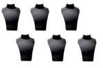 Jewellery Necklace Display Stand Combo (06 PCS) (10 INCH) (BLACK)