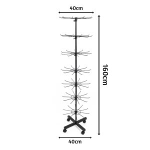 7 Layer Rotating Jewellery, Chains, Earrings, Bracelet, Necklace Stand For Display Jewellery Organizer (Black) - Image 2