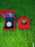 LED Light Velvet Jewellery Ring Box 3" x 3" INCH (Red) - Image 4