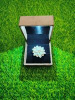 LED Light Velvet Jewellery Ring Box 3" x 3" INCH (Brown)