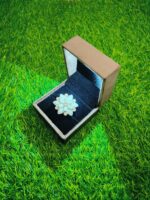 LED Light Velvet Jewellery Ring Box 3" x 3" INCH (Brown) - Image 3