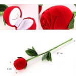 Red Velvet Flocked Jewelry Display Ring Rose Box Combo (Pack of 10) - Image 5