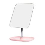 Square Dish Beauty Mirror | Folding Portable Tabletop Saving and Makeup Desk Vanity countertop Mirrors with Stand For Dressing| Jewelry |Parlor |Travel Best Wish for Gift Men Women(MultiColor-1Pcs)