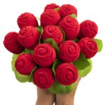 Red Velvet Flocked Jewelry Display Ring Rose Box Combo (Pack of 15)