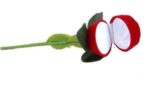 Red Velvet Flocked Jewelry Display Ring Rose Box Combo (Pack of 15) - Image 4