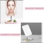 Square Dish Beauty Mirror | Folding Portable Tabletop Saving and Makeup Desk Vanity countertop Mirrors with Stand For Dressing| Jewelry |Parlor |Travel Best Wish for Gift Men Women(MultiColor-1Pcs) - Image 4