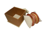 Cream Jewelry, Bangle, Watch, Box (With Pillow) 4"x 4"x 3"INCH (Lx Bx H) Gift, Storage ,Vanity Box - Image 2