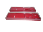 Jewellery Chain Storage Box 10″X 3″ Inch Combo (Pack Of 2) Marron-Transparent