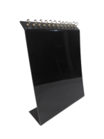 Jewellery Black Acrylic Chain Necklace Display 9 Inch 12 Hooks Straight