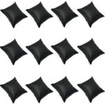 12 Pcs PU Leather Small Bracelet Watch Pillow Bangle Cushions for Jewelry Displays, 4x3 inch