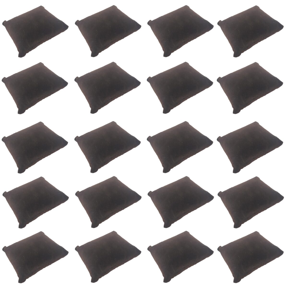 Small Bracelet Watch Pillow Bangle Cushions for Jewelry Displays, 4x3 inch (Brown Velvet) (20 Pcs) - Image 1