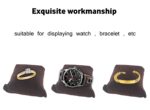 Small Bracelet Watch Pillow Bangle Cushions for Jewelry Displays, 4x3 inch (Brown Velvet) (20 Pcs) - Image 3
