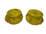 Jewellery Bangle Box Embroidery Matki Fancy (Yellow) (Combo 2 Pcs)