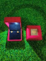 LED Light Velvet Jewellery Earring Box 3" x 3" INCH (Red) - Image 4